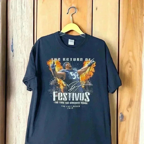 Baltimore Ravens Ray Lewis The Return of Festivus  NFL T-Shirt XL - Picture 4 of 4